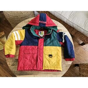 Sesame Street Vintage Colorblock Jacket Youth Size 4T Hooded